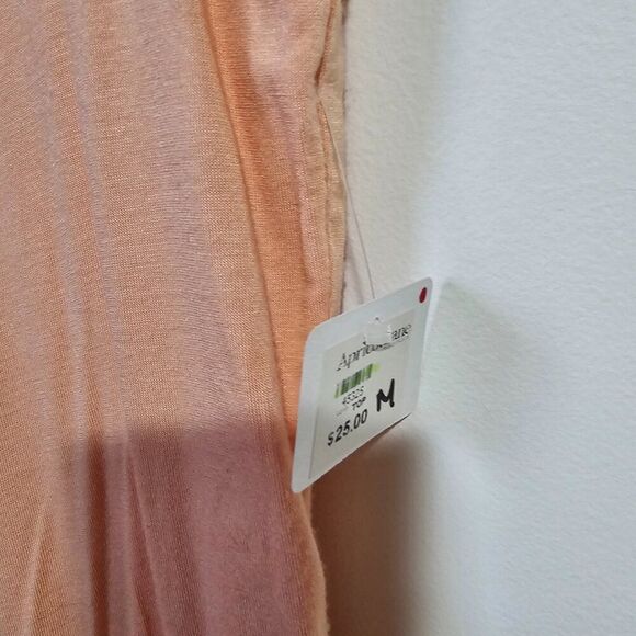 NWT DOUBLE ZERO PEACH SCOOP NECK BODYSUIT TANK SIZE MEDIUM - Picture 10 of 14